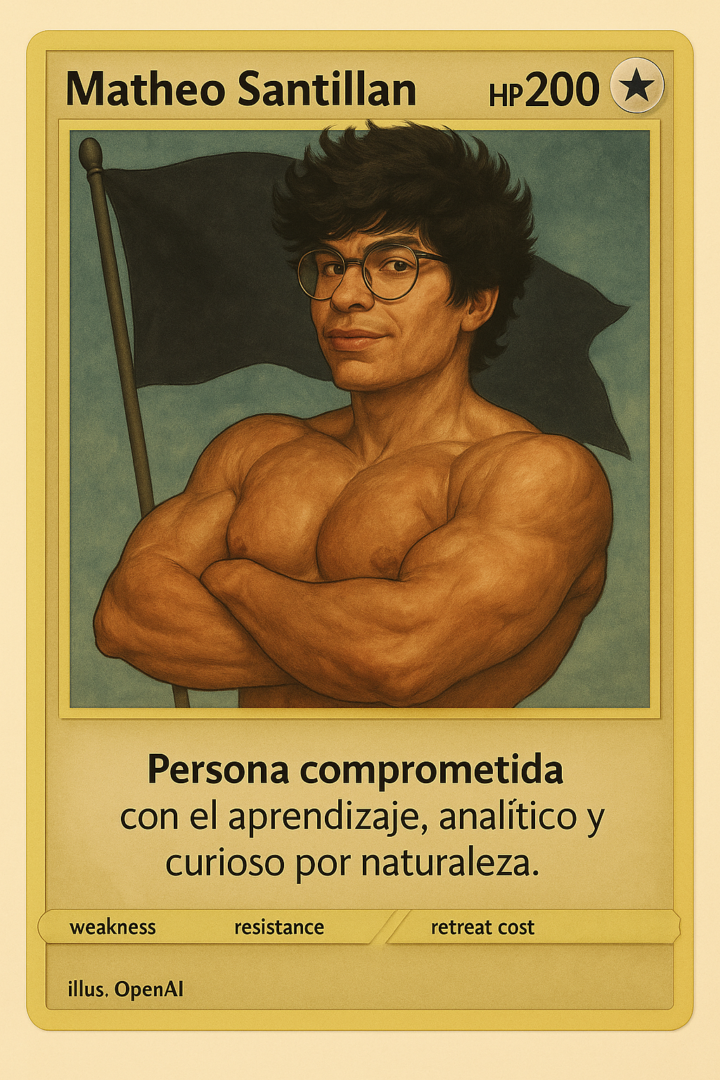 Tarjeta personalizada de Matheo Santillan